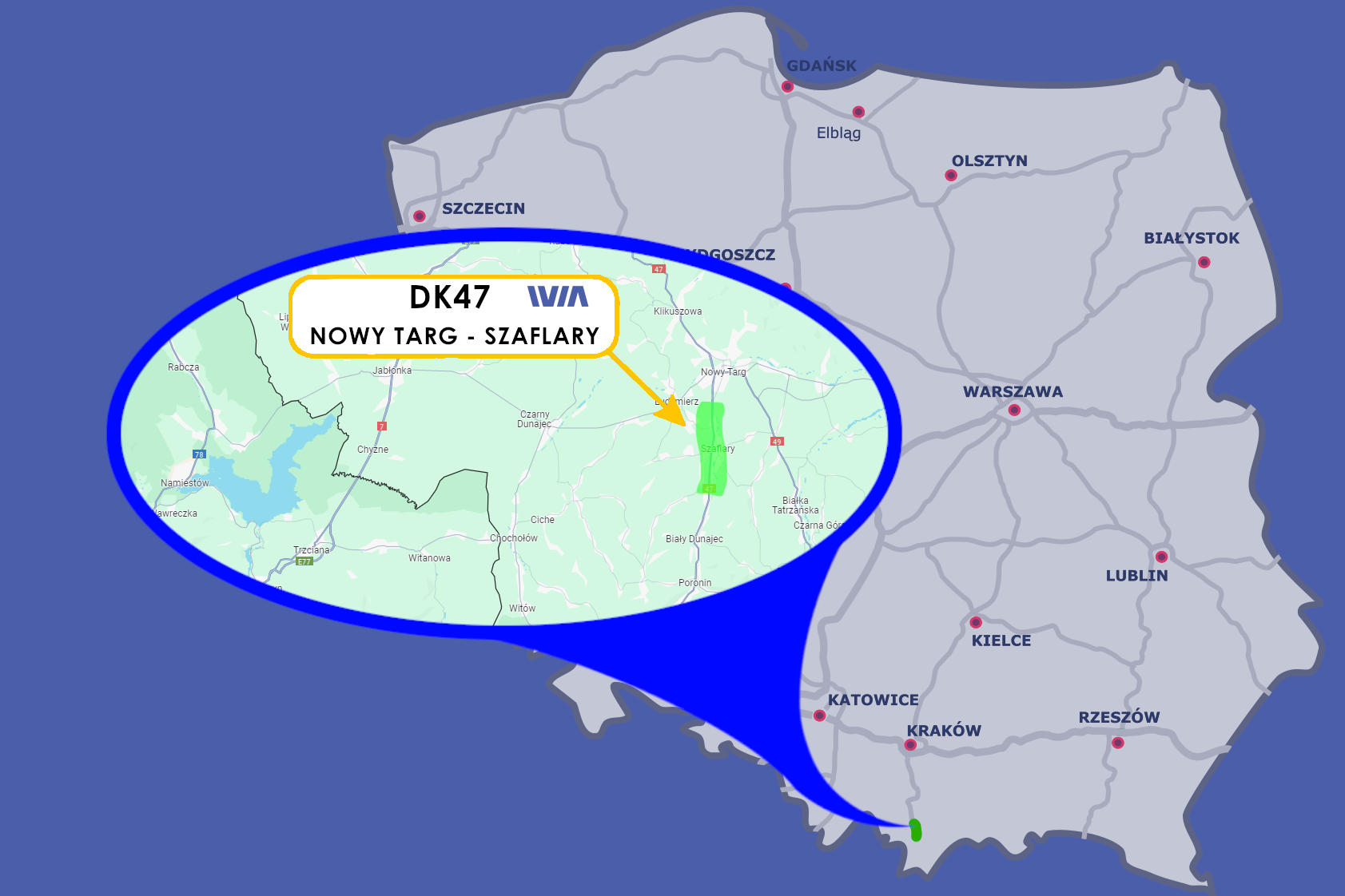 DK47 Nowy Targ - Szaflary