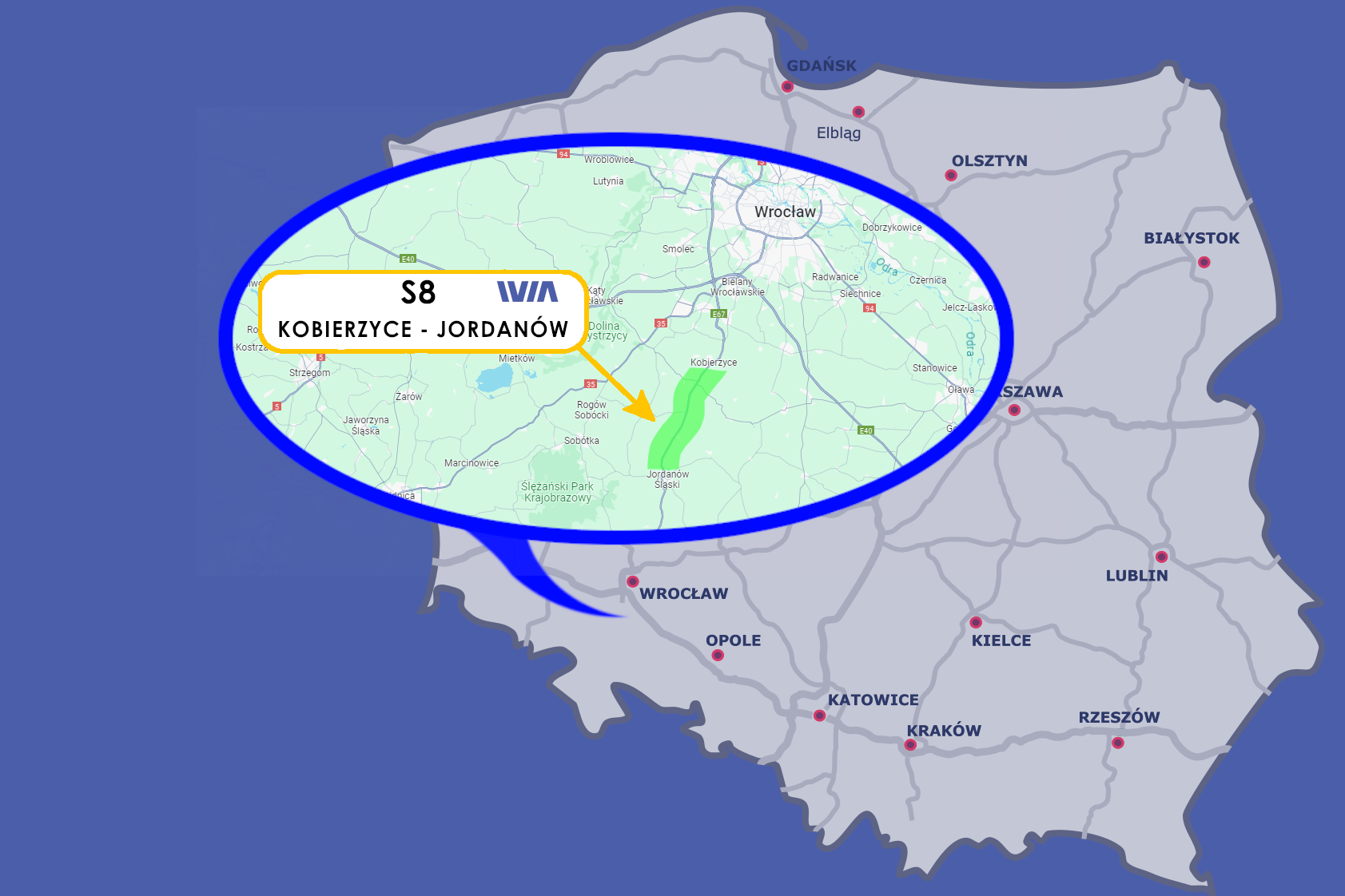 S8 Kobierzyce - Jordanów Śląski